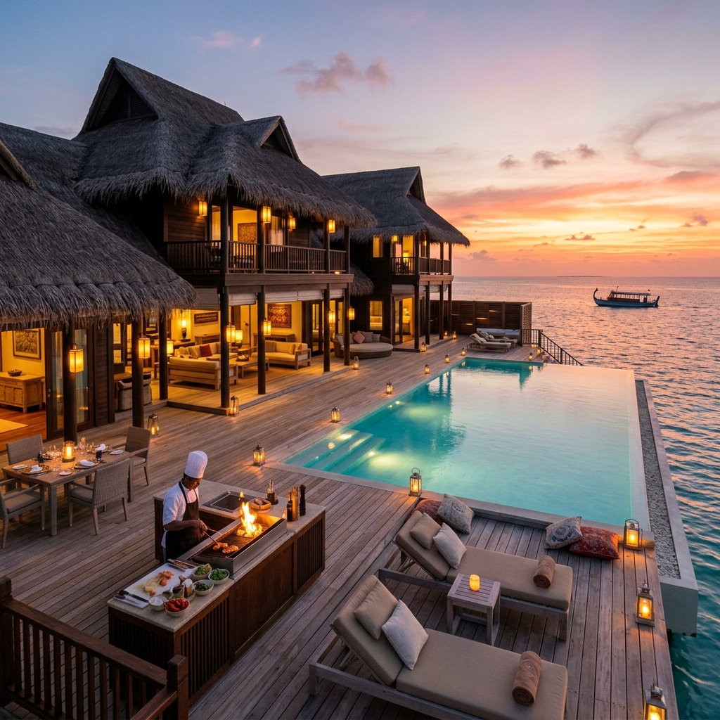 The Crown Residence — 420m² two-bedroom overwater residence