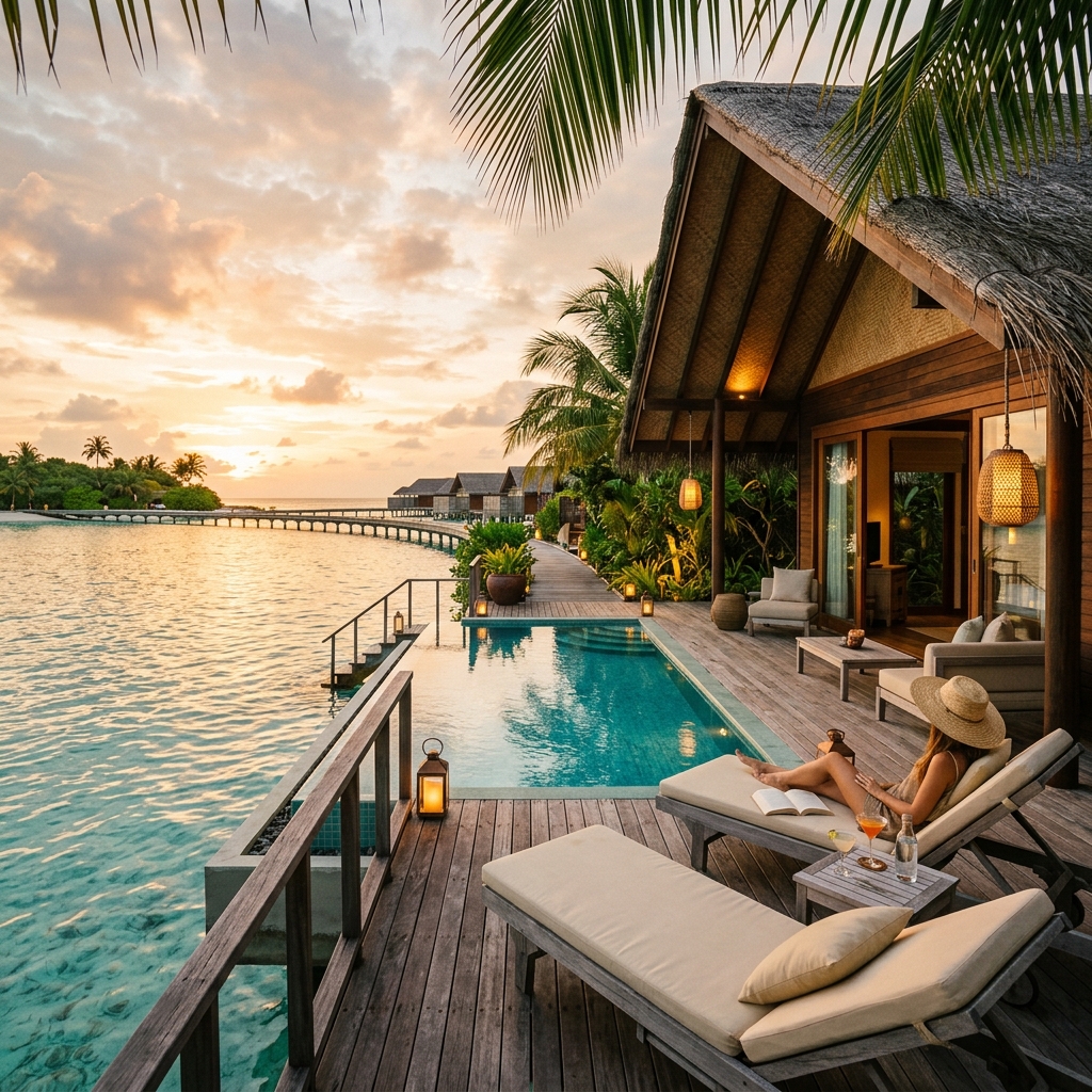 The Horizon Suite — 180m² overwater villa with private plunge pool